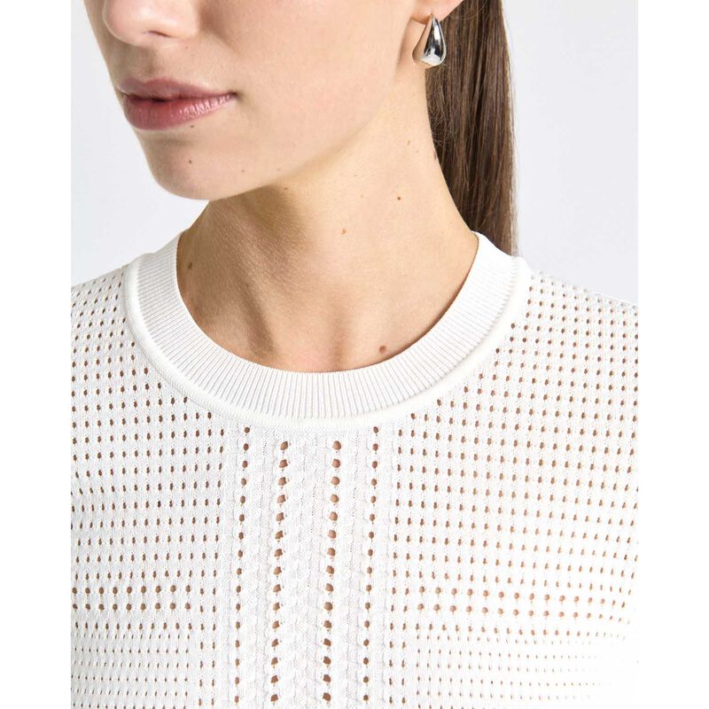 Cue Perforated Short Sleeve Knit Top image number 2